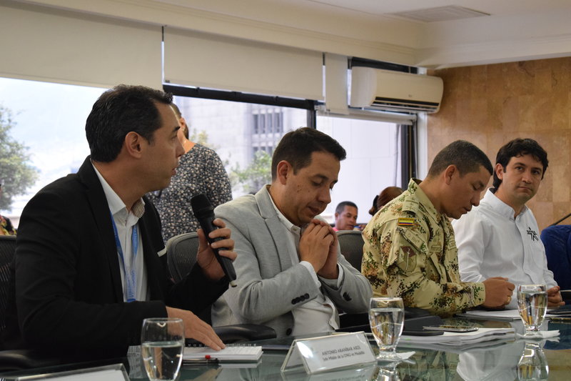 Antonio Araníbar, jefe regional en Medellín de la Misión de Verificación de la ONU en Colombia, participó en la instalación de la Mesa Departamental de Verificación.