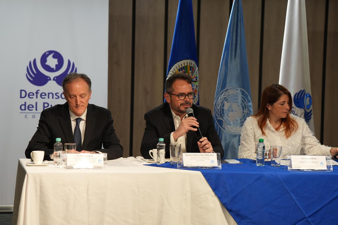 SRSG Carlos Ruiz Massieu en evento Defensoría del Pueblo